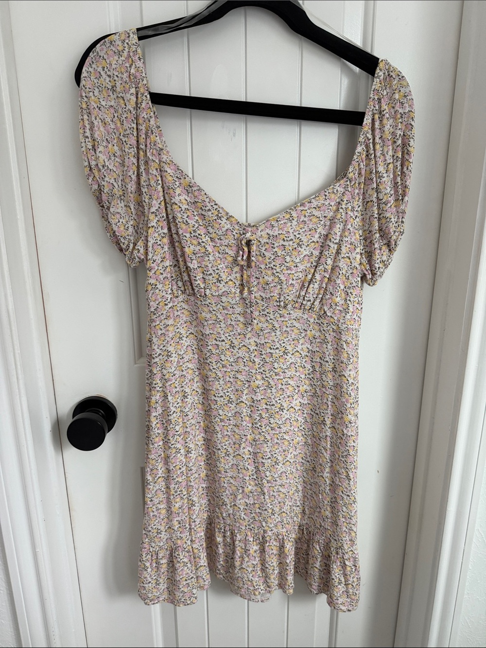 Floral Puff Sleeve Mini Dress